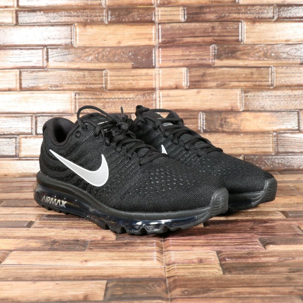Nike Air Max 2017 Triple Black Reflective White Anthracite 849559-001 Me… - Picture 2 of 7